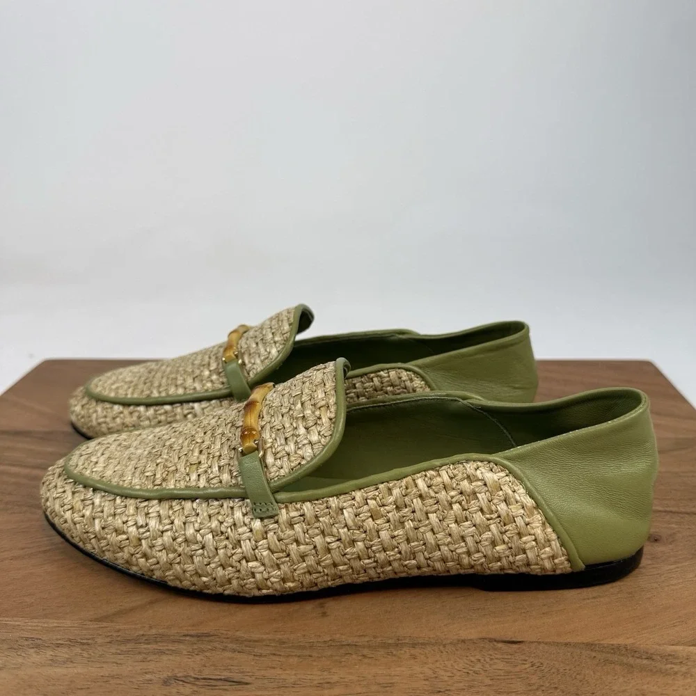 New Paula Torres Lia Raffia Handmade Loafer‎ Shoes Size 7 M
